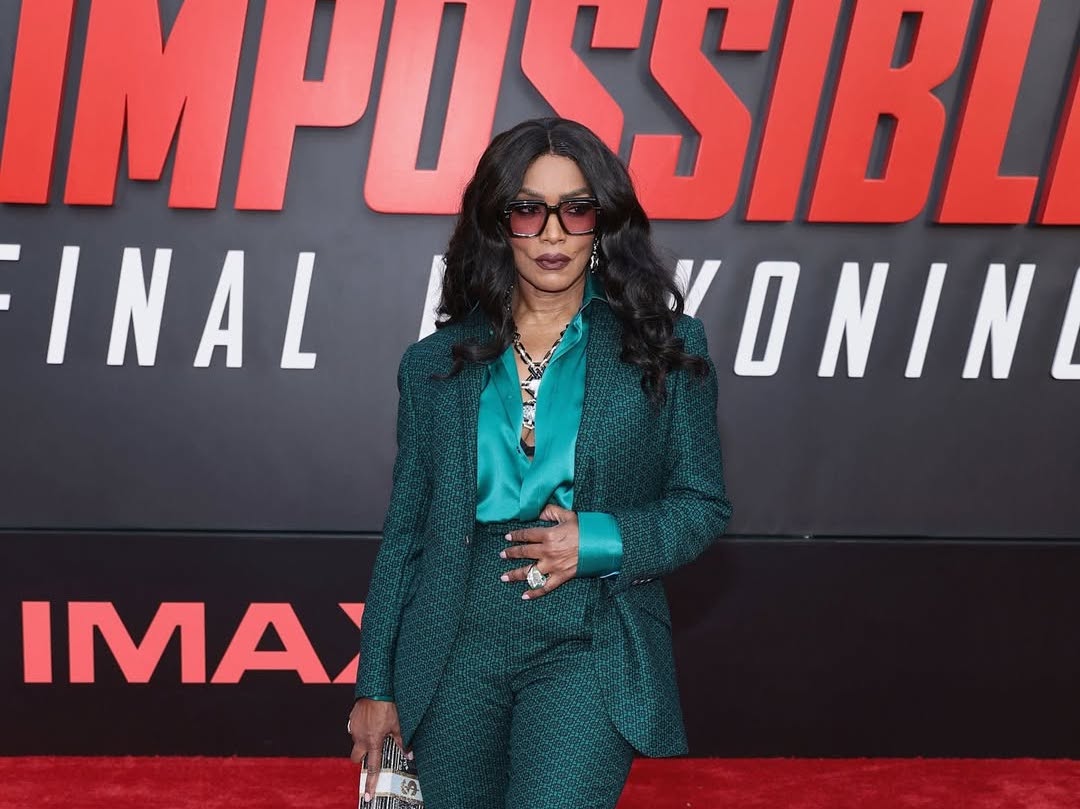 Angela Bassett Wears Ozwald Boateng Green Suit To The Mission Impossible  The Final Reckoning Premiere Copy