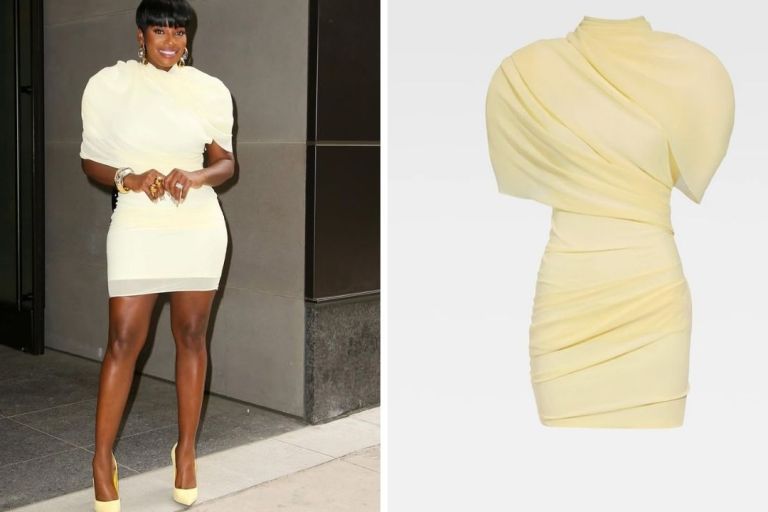 Shamea Morton Wore A $1,690 Pale Yellow Jacquemus Dress While Doing Press