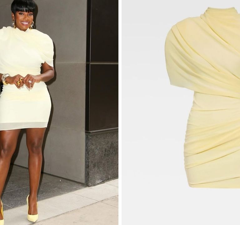 Shamea Morton Wore A $1,690 Pale Yellow Jacquemus Dress While Doing Press