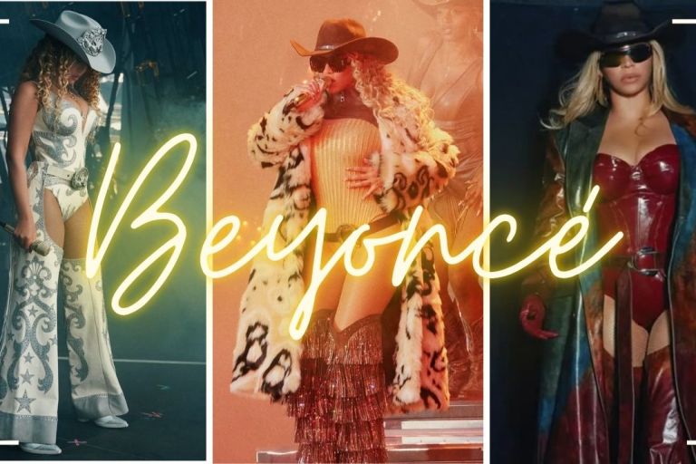 Beyonce’s Top 5 “Cowboy Carter” Tour Looks in Paris Including Designer Looks by Loewe, Roberto Cavalli, Mugler and DiPetsa
