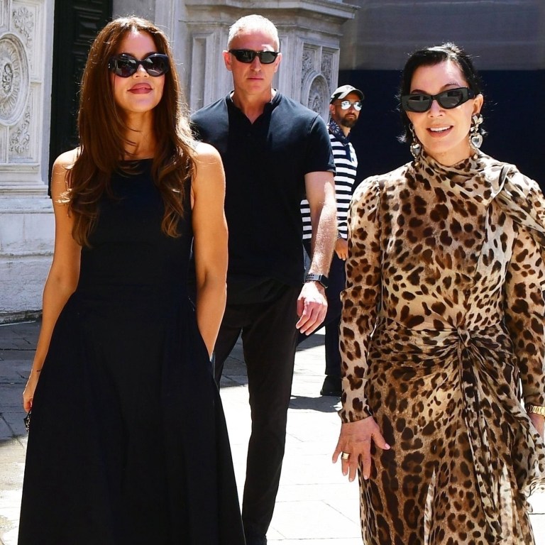 Kris Jenner Wears Leopard-Print Dolce & Gabbana Georgette Maxi Dress While Sightseeing with Khloe Kardashian in Venice