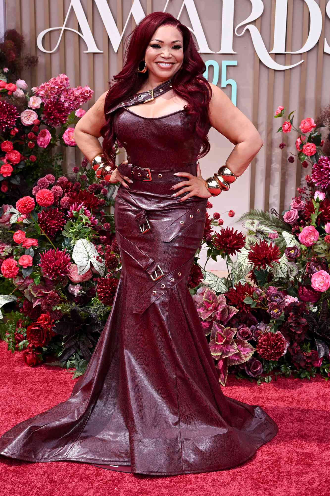 On The Scene At The 2025 BET Awards Ciara In A Black Cong Tri Look Tisha Campbell In A Red Anthony Lattimore Leather Dress Claire Sulmers In A Nude Emagine Gown More 13