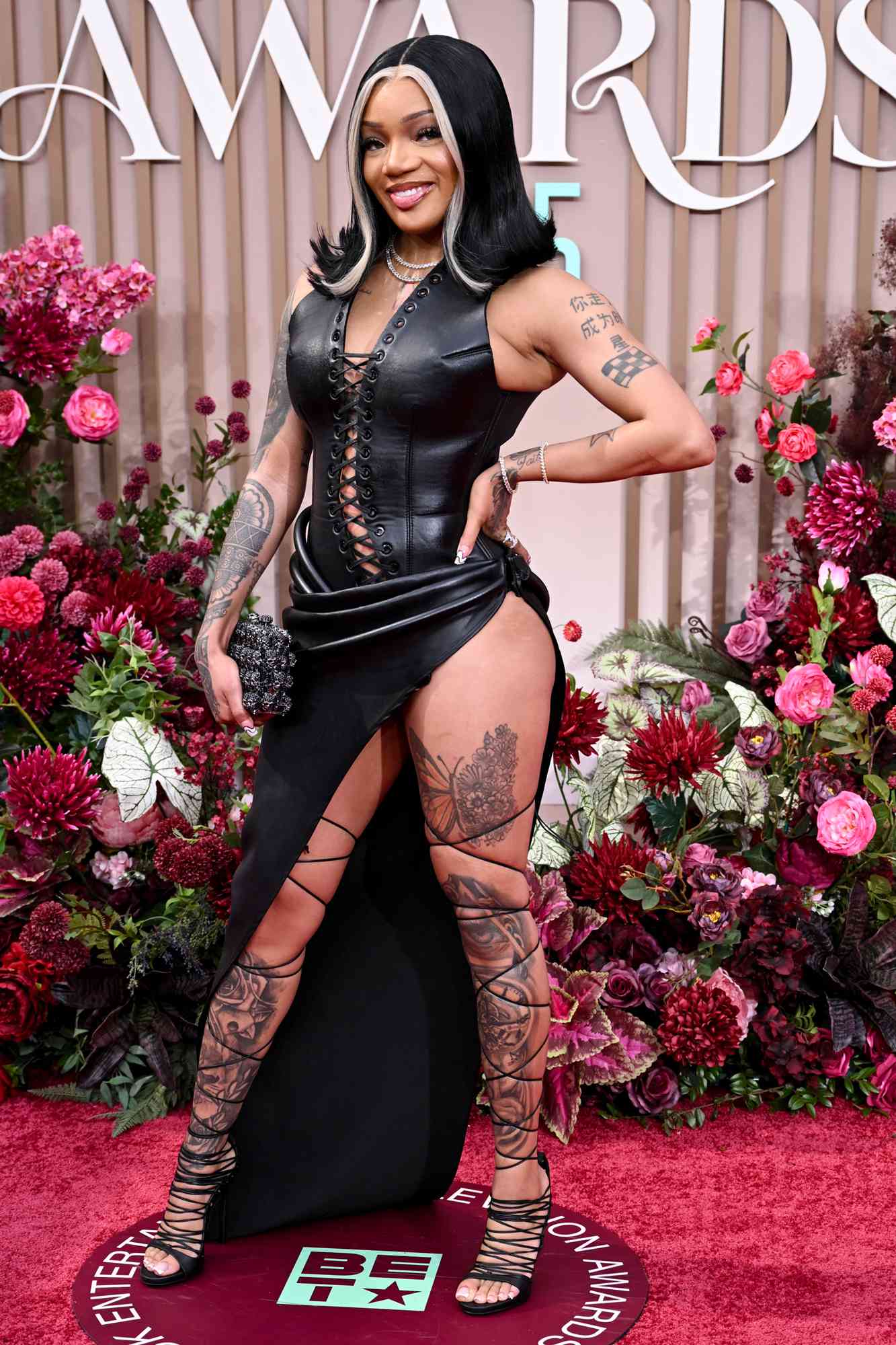 On The Scene At The 2025 BET Awards Ciara In A Black Cong Tri Look Tisha Campbell In A Red Anthony Lattimore Leather Dress Claire Sulmers In A Nude Emagine Gown More 16 1