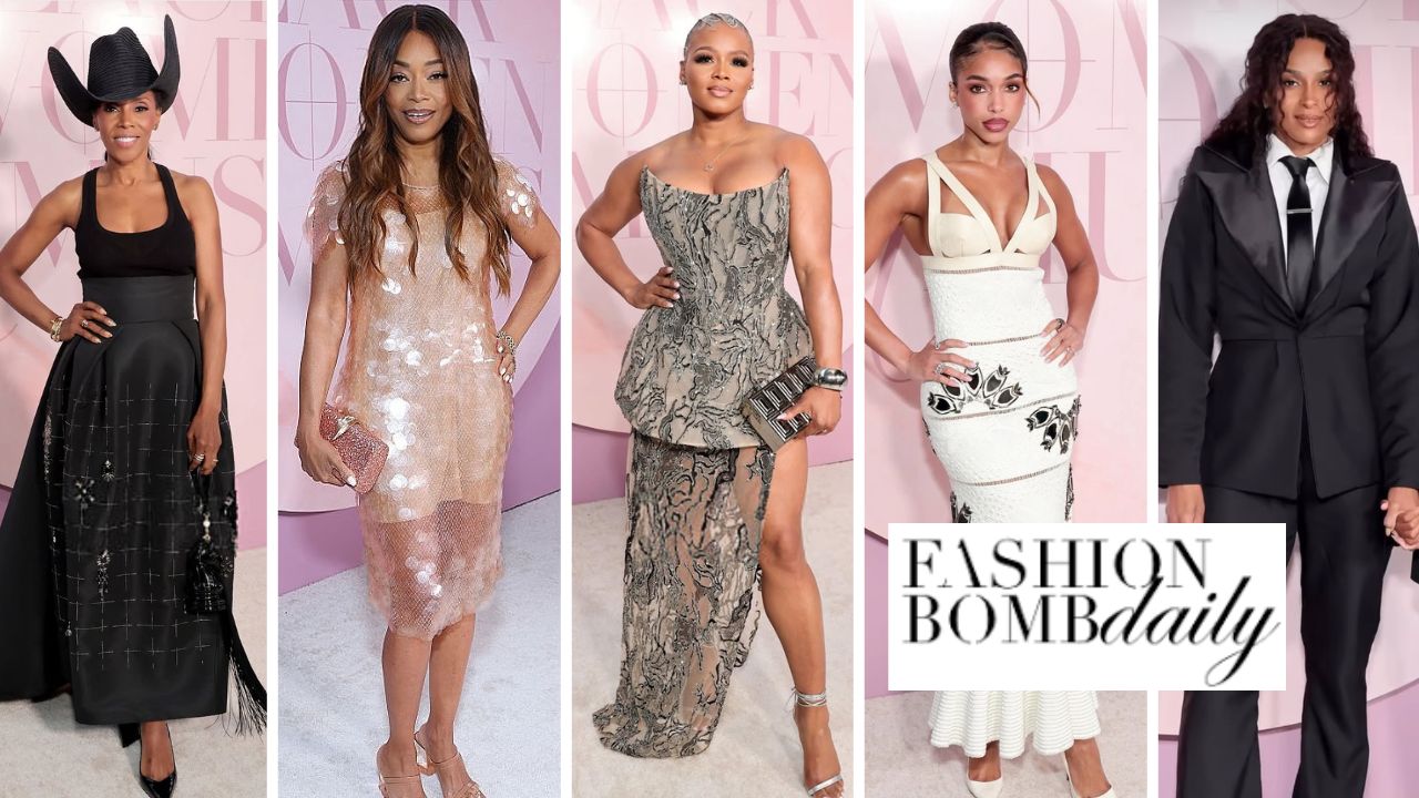 On The Scene At The Black Women In Music Dinner Connie Orlando In Peach Sequined Givenchy Lori Harvey In White Alexander McQueen Claire Sulmers In Silver Christian Siriano More 