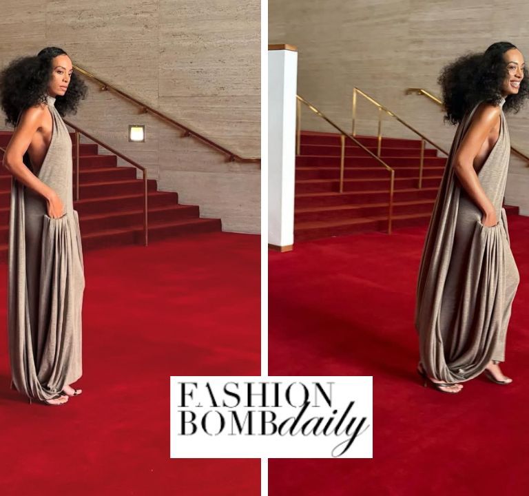 Solange Knowles Stunned in a Brown $4,600 Loewe Draped Dress for Saint Heron ‘Glory to Glory’