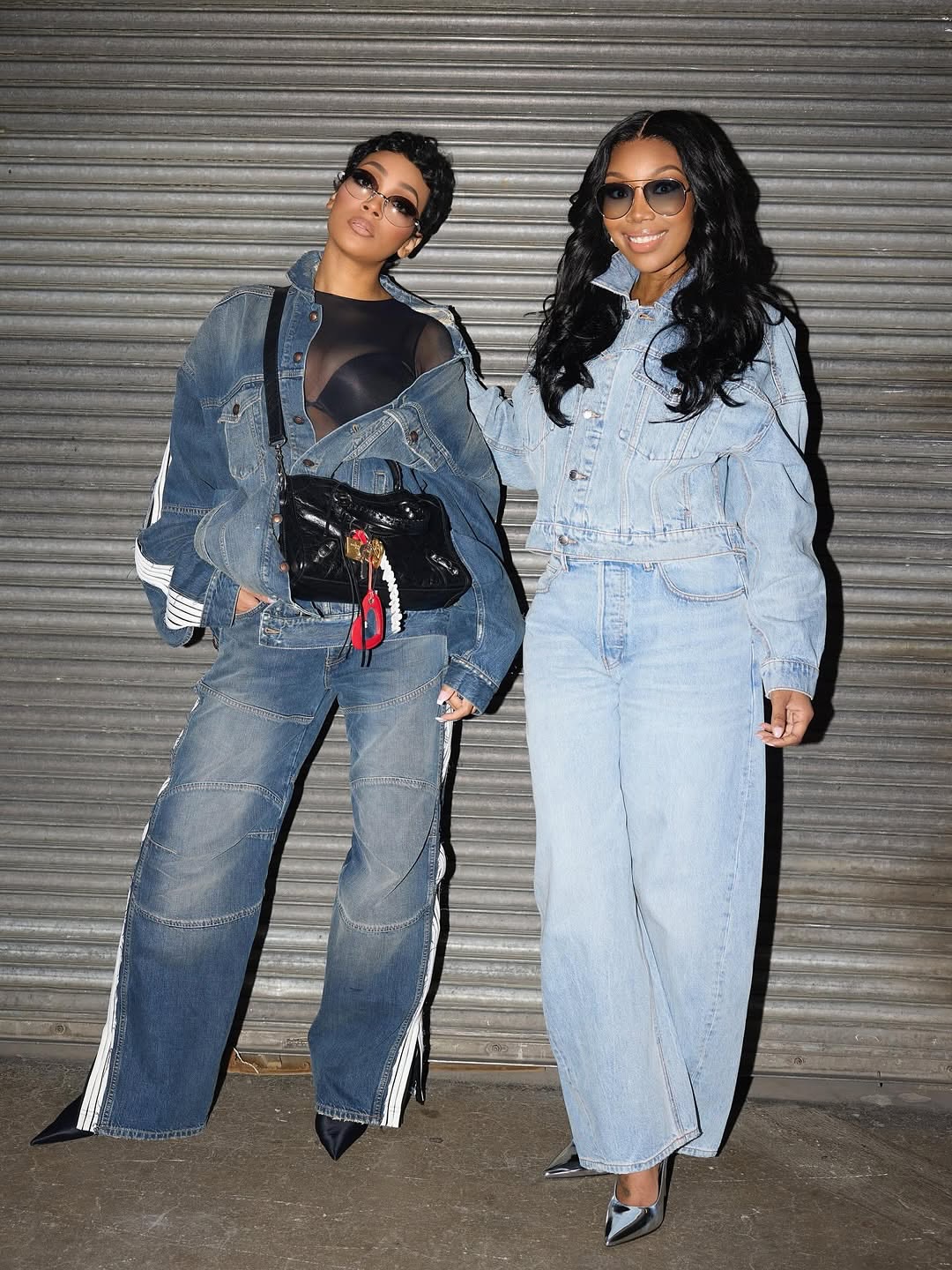Brandy And Monica Promoted The 22Boy Is Mine22 Tour In Blue Denim Alexander Wang And Balenciaga Looks 2