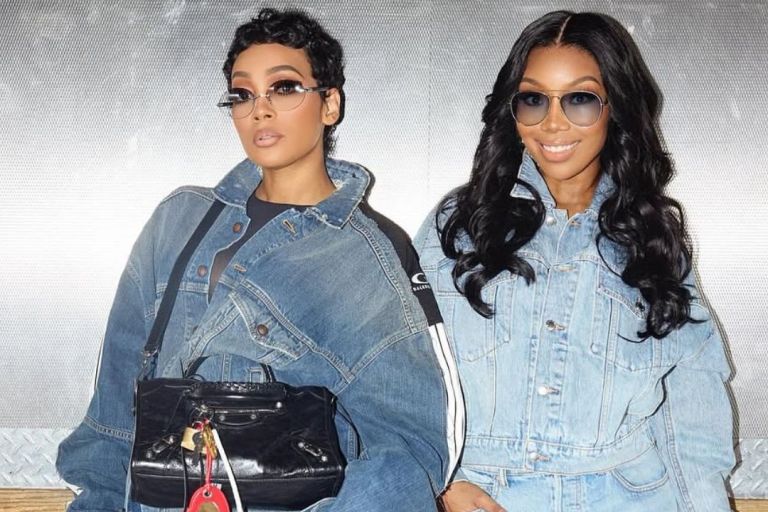 Brandy and Monica Promote the “Boy is Mine” Tour in Blue Denim Alexander Wang and Balenciaga Looks
