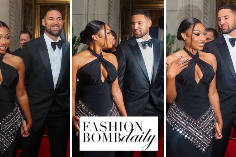 Fashion Bomb Couple: Megan Thee Stallion Stuns in Off-White Gown with Klay Thompson at Pete and Thomas Foundation Gala
