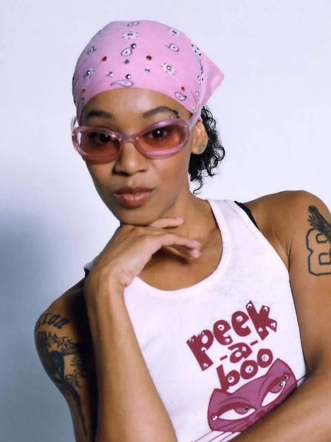 Fashion Bomb Flashback Y2K Icons Like Aaliyah Beyonce And JLo Rocked Bedazzled Bandanas By Tichina Arnolds China Moon Rags Image 1752509812 6