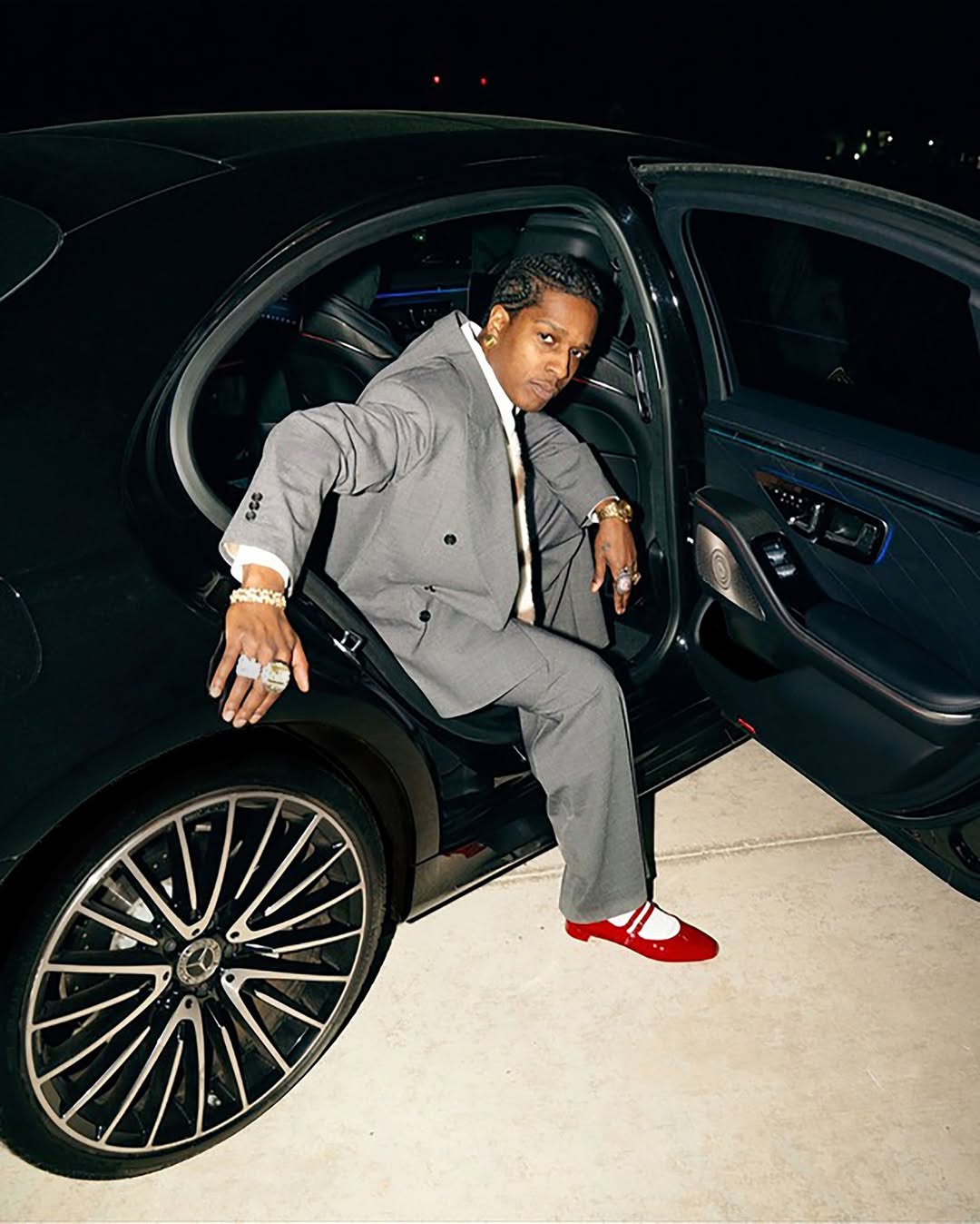 Footwear Are Luxury And Comfort The Same Thing Asap Rocky Mercedes Red Flat Shoes