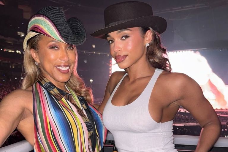 Marjorie Harvey Wears Brown Jean Paul Gaultier x Hermès, Lori Harvey Keeps It Classic in White Tank and Chanel Holster at Cowboy Carter Tour in Atlanta