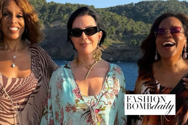 Oprah, Kris Jenner and Gayle King Pose On a Yacht in Printed Skims X Roberto Cavalli Kaftans
