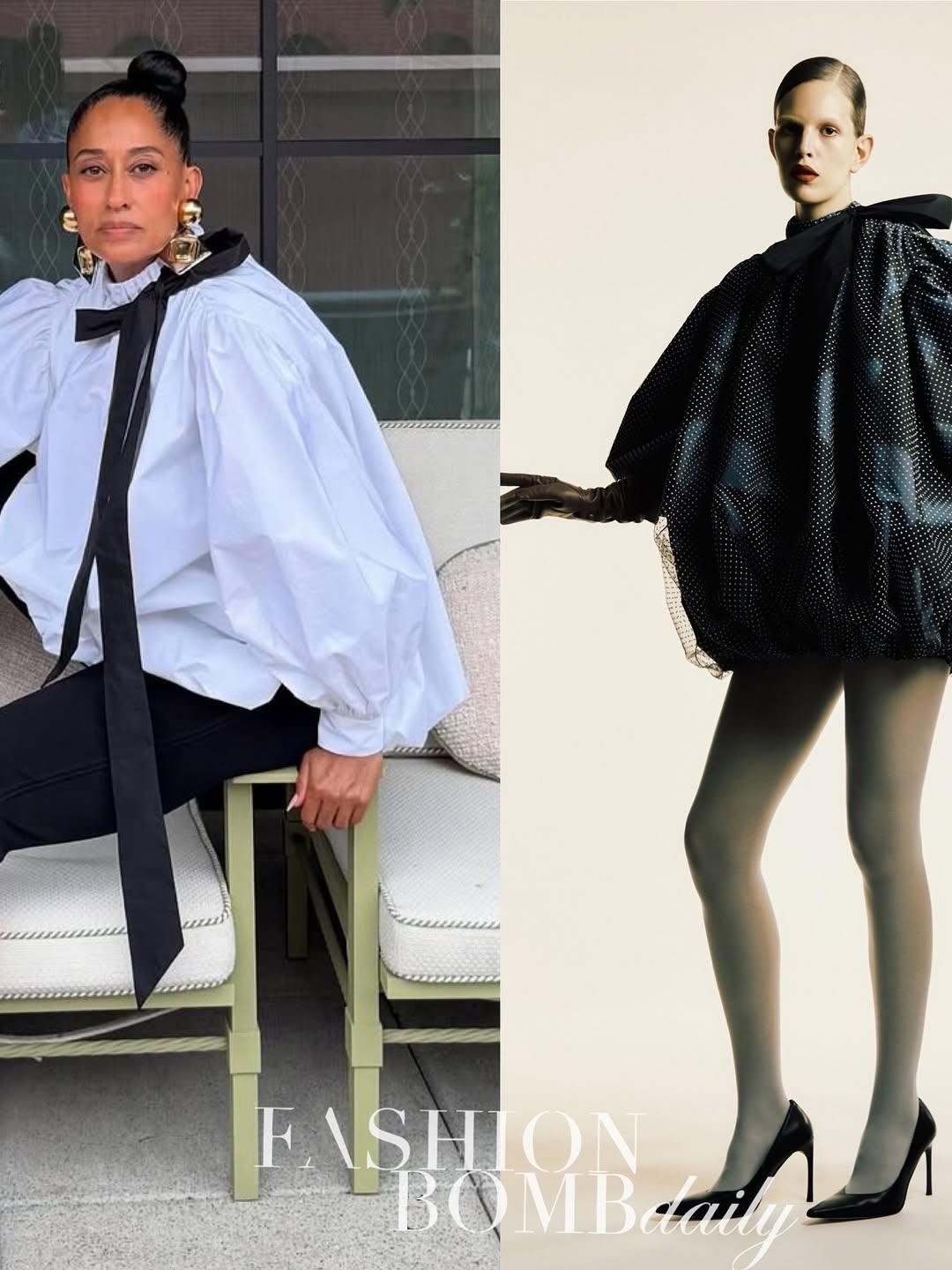 Tracee Ellis Ross Posed For The Gram In A Black And White Paloma Wool Resort Look With Black Christian Louboutins 3