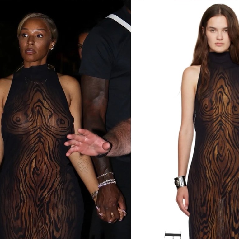 You Ask, We Answer! Savannah James Steps out with Lebron James Wearing a $930 Jean Paul Gaultier The Long Draped Wood Maxi Dress