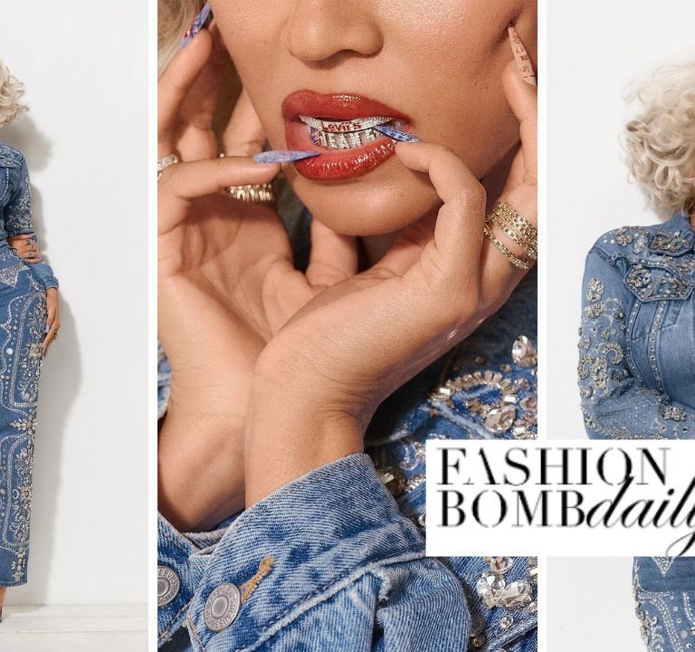 Beyonce Teams Up with Levis to Release the 501 Curve Western Crystal Jeans and Matching Denim Jacket