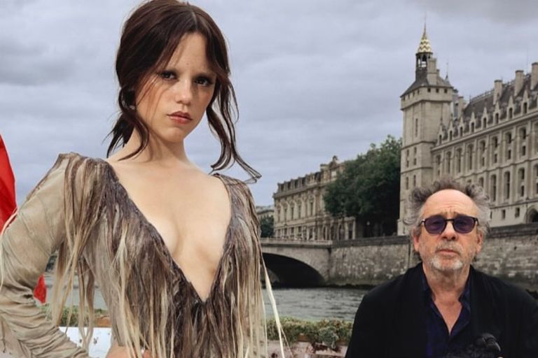 Jenna Ortega Promotes “Wednesday” Season 2 in a Grey Elena Velez YR006: Leech LK29 Dress