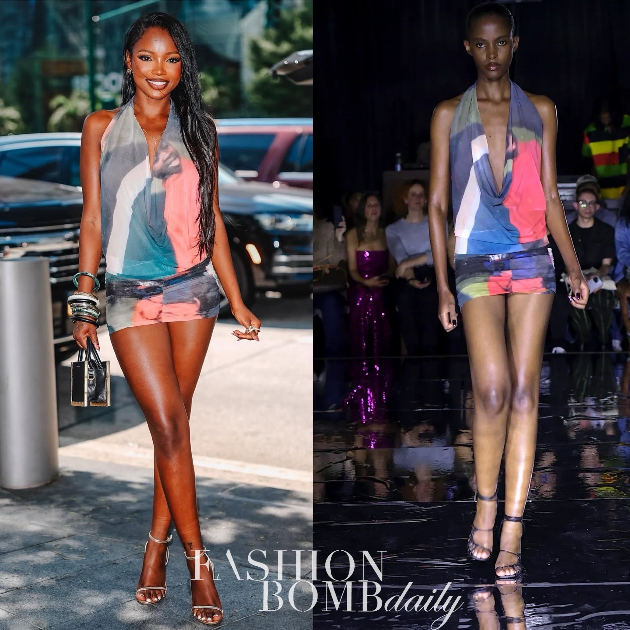 Love Island USA Stars Olandria And Chelley Step Out In Colorful Gianni Versace And Theophilio Dresses In New York City Final