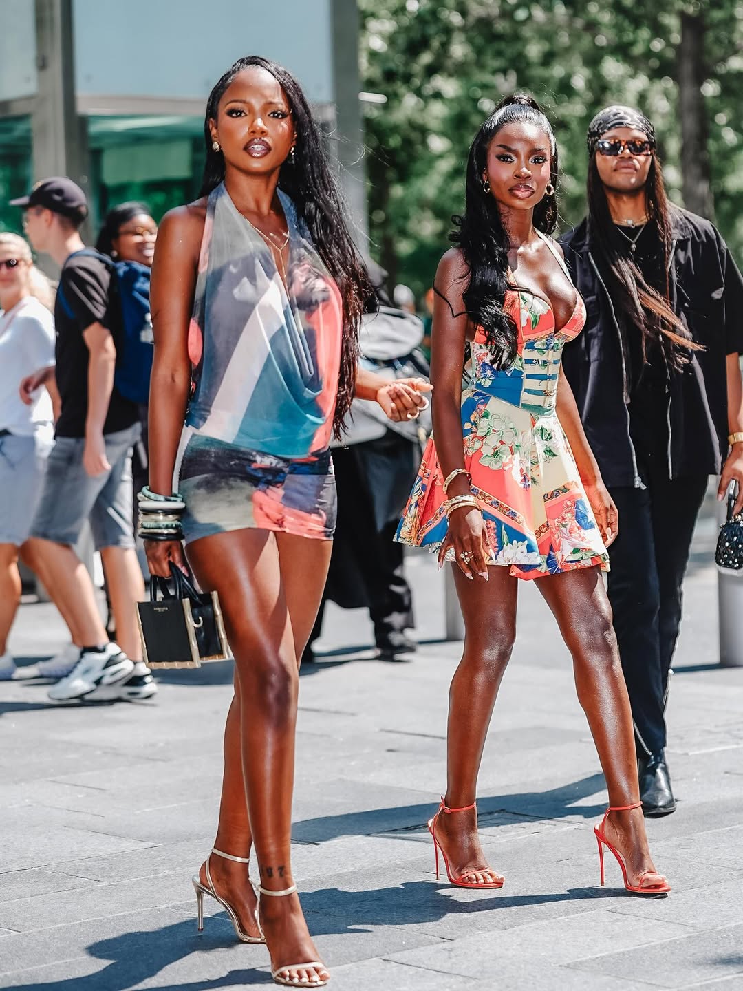 Love Island USA Stars Olandria And Chelley Step Out In Colorful Gianni Versace And Theophilio Dresses In New York City Image 1755136279 1