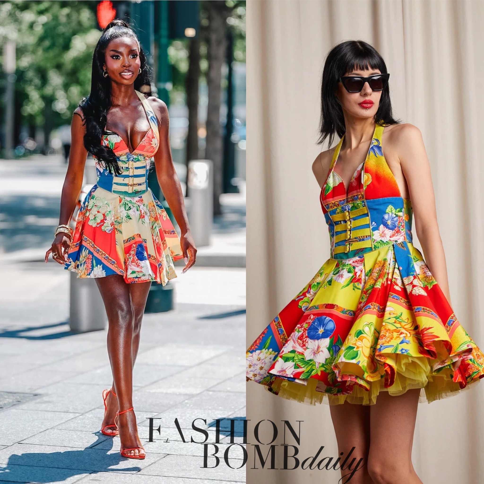 Love Island USA Stars Olandria And Chelley Step Out In Colorful Gianni Versace And Theophilio Dresses In New York Cityfinal 1