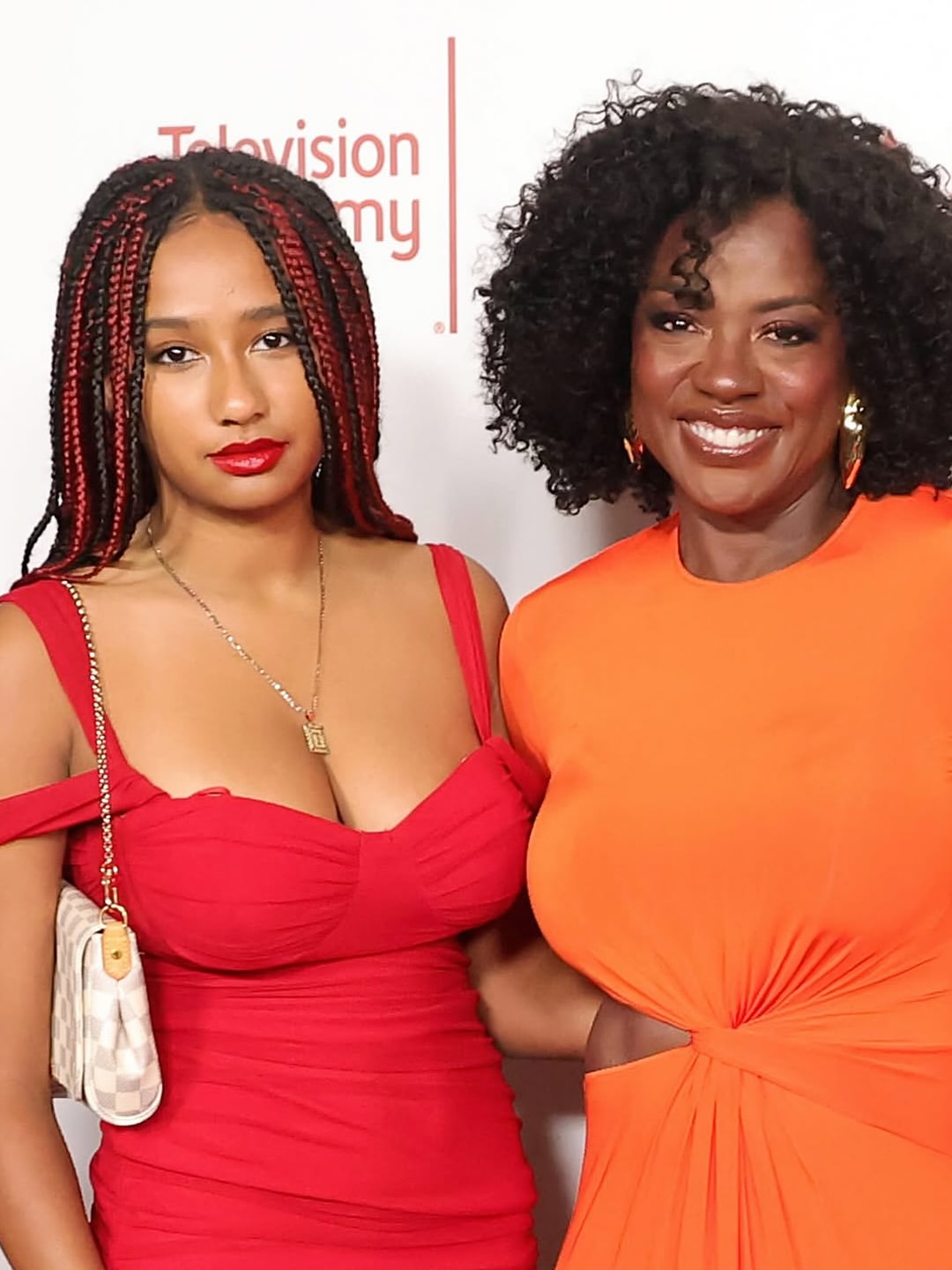 Viola Davis Shines In Orange Ralph Lauren Cut Out Gown With Husband Julius Tennon And Daughter Genesis At Television Academys Hall Of Fame Induction Image 1755981082 5