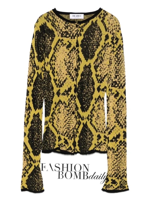 Cardi B Confirms Pregnancy In Bold Yellow And Black The Attico Snakeskin Look During CBS Interview With Gayle King Final 21