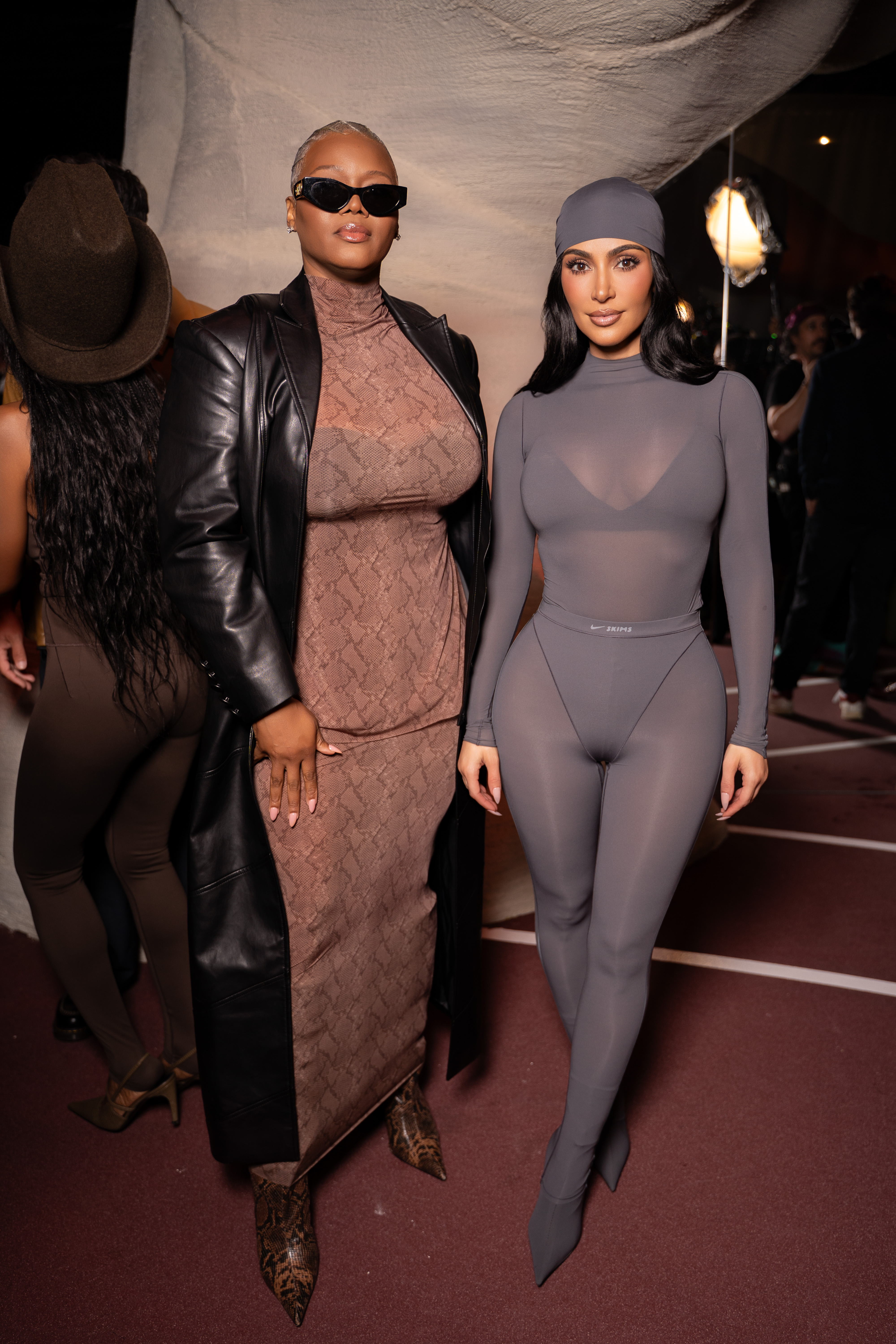 Claires Life Kim Kardashian Khloe Kardashian Kris Jenner Serena Williams Latto Teyana Taylor And More Attend Nike X Skims Launch Party In New York DSC09484