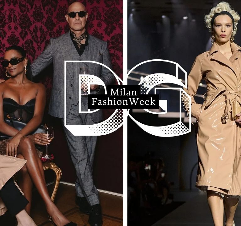 Miranda Priestly Attended the Dolce & Gabbana Spring/Summer 2026 in a Fierce D&G Vinyl Trench Coat with Tiffany & Co Shades