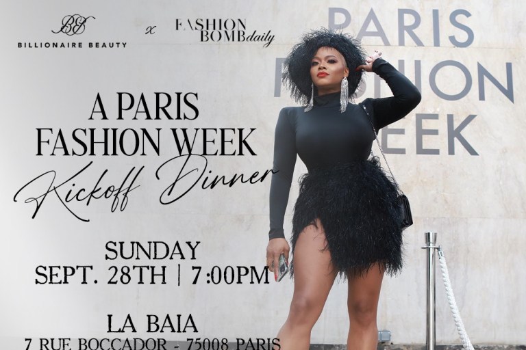 You’re Invited! Paris Fashion Week Event Alert: Join Us Sunday September 28th for a Billionaire Beauty Dinner