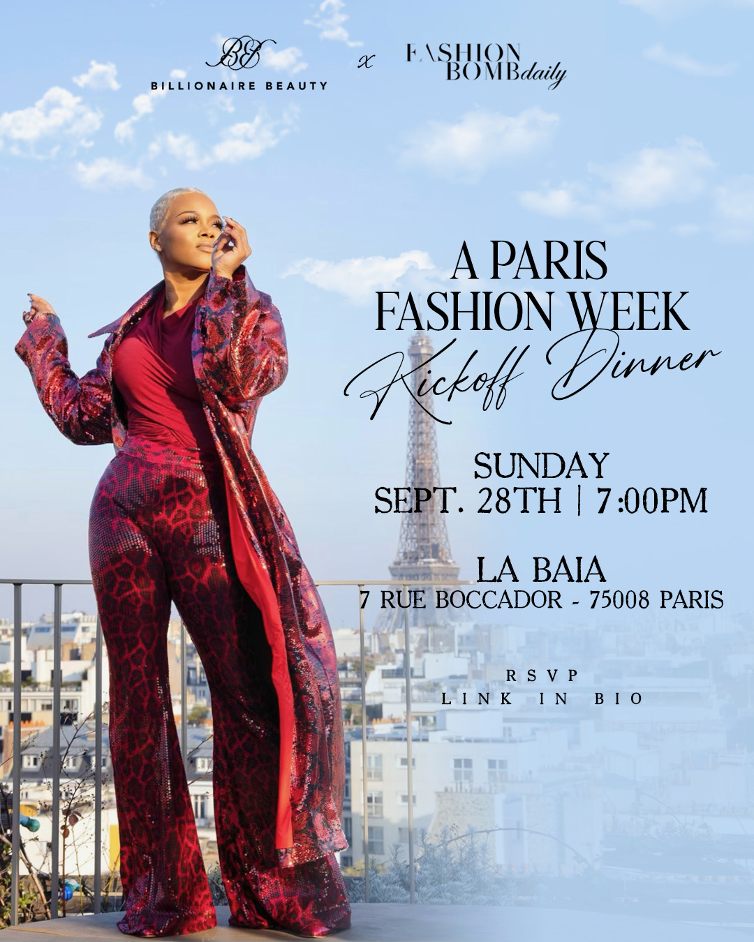Youre Invited Paris Fashion Week Event Alert Join Us Sunday September 28th For A Billionaire Beauty Dinner Paris Dinner Flyer 3