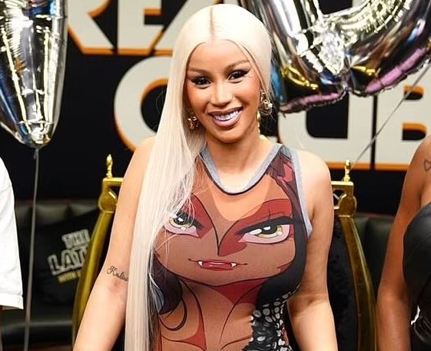 Cardi B Wears $543 Ottolinger Cartoon Anime Dress To The Breakfast Club