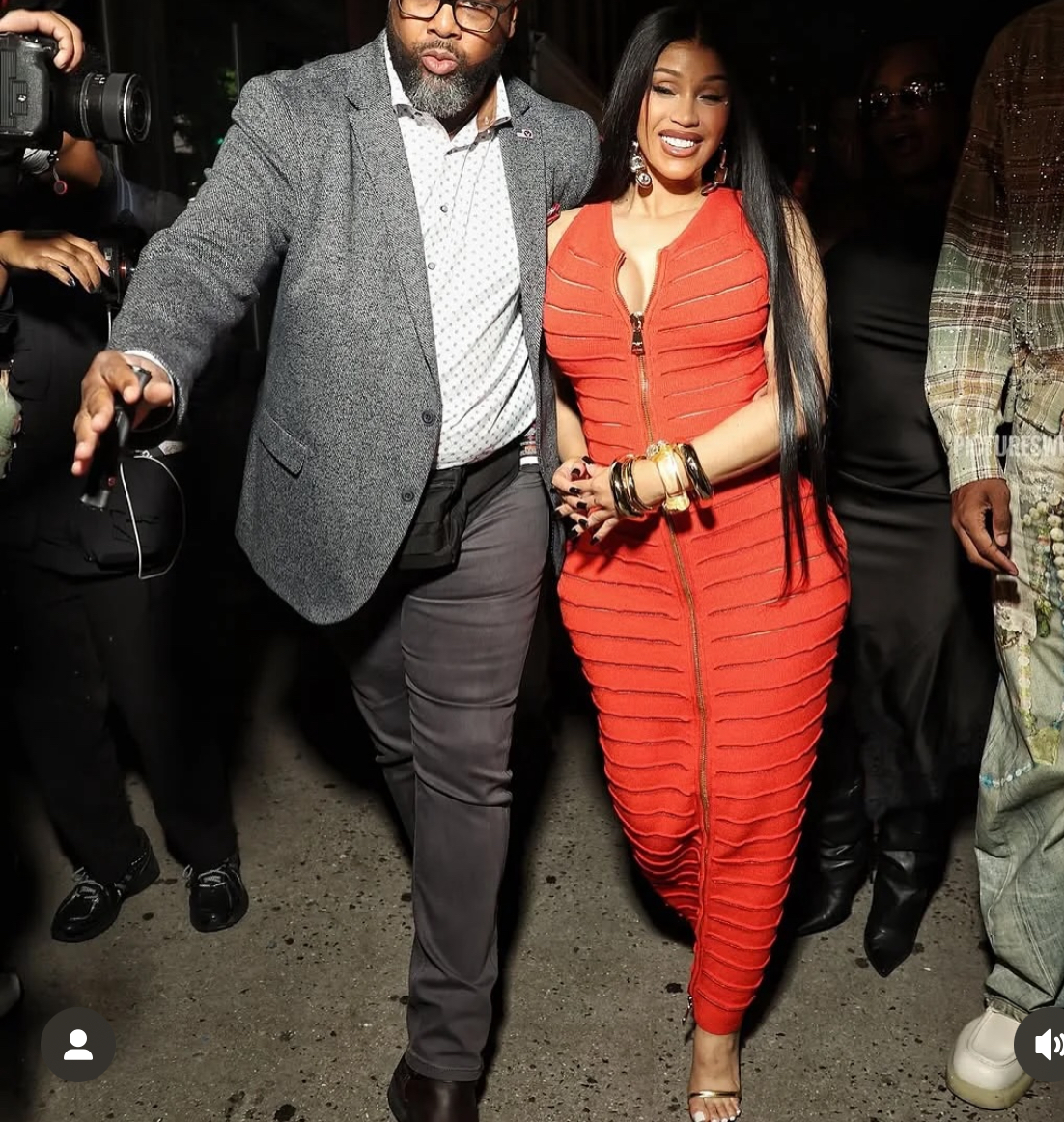 Elebs Love Mariah Carey And Cardi B Both Spotted In Red 2900 Balmain Knitted Maxi Dress 2