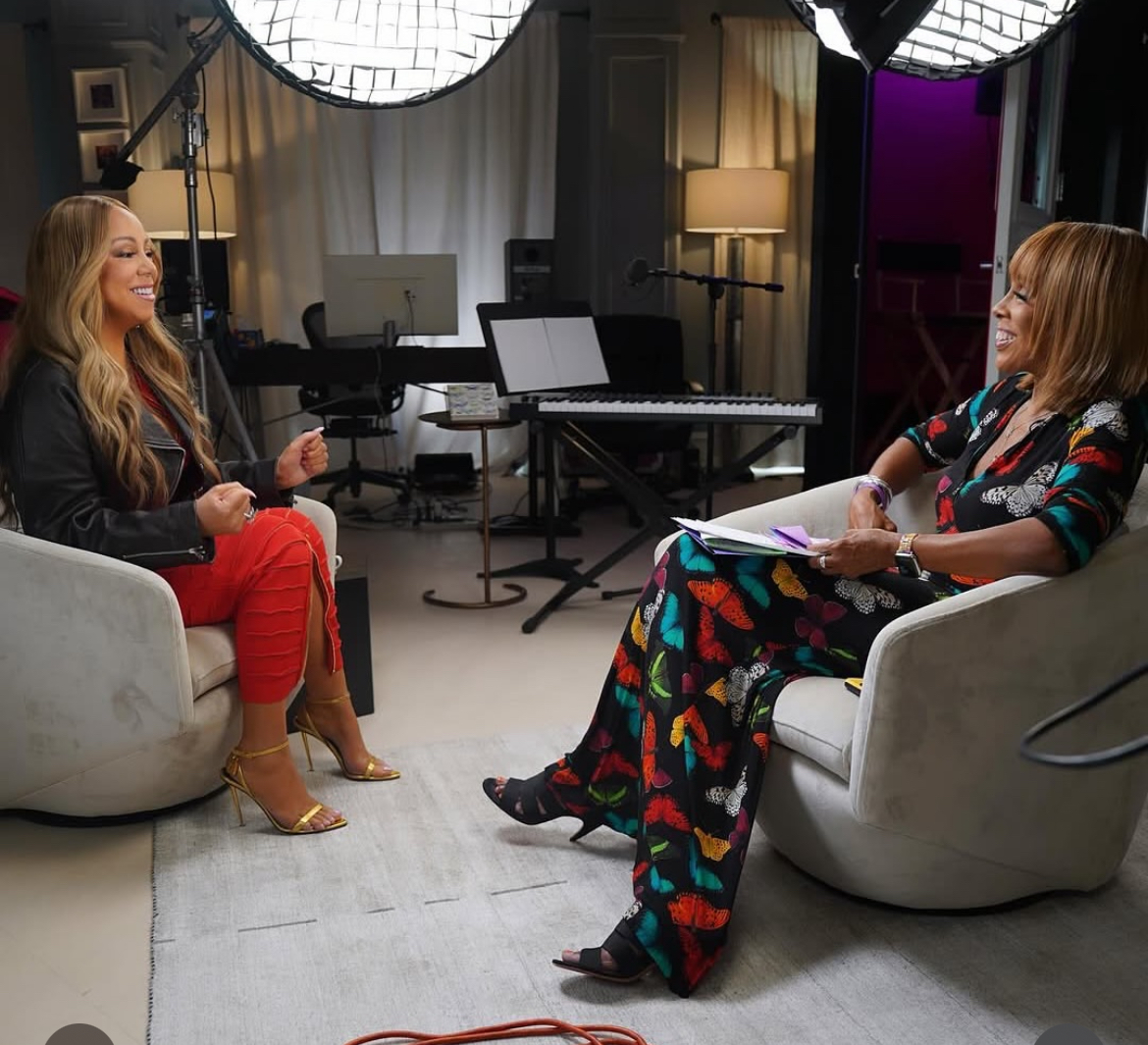 Elebs Love Mariah Carey And Cardi B Both Spotted In Red 2900 Balmain Knitted Maxi Dress 3