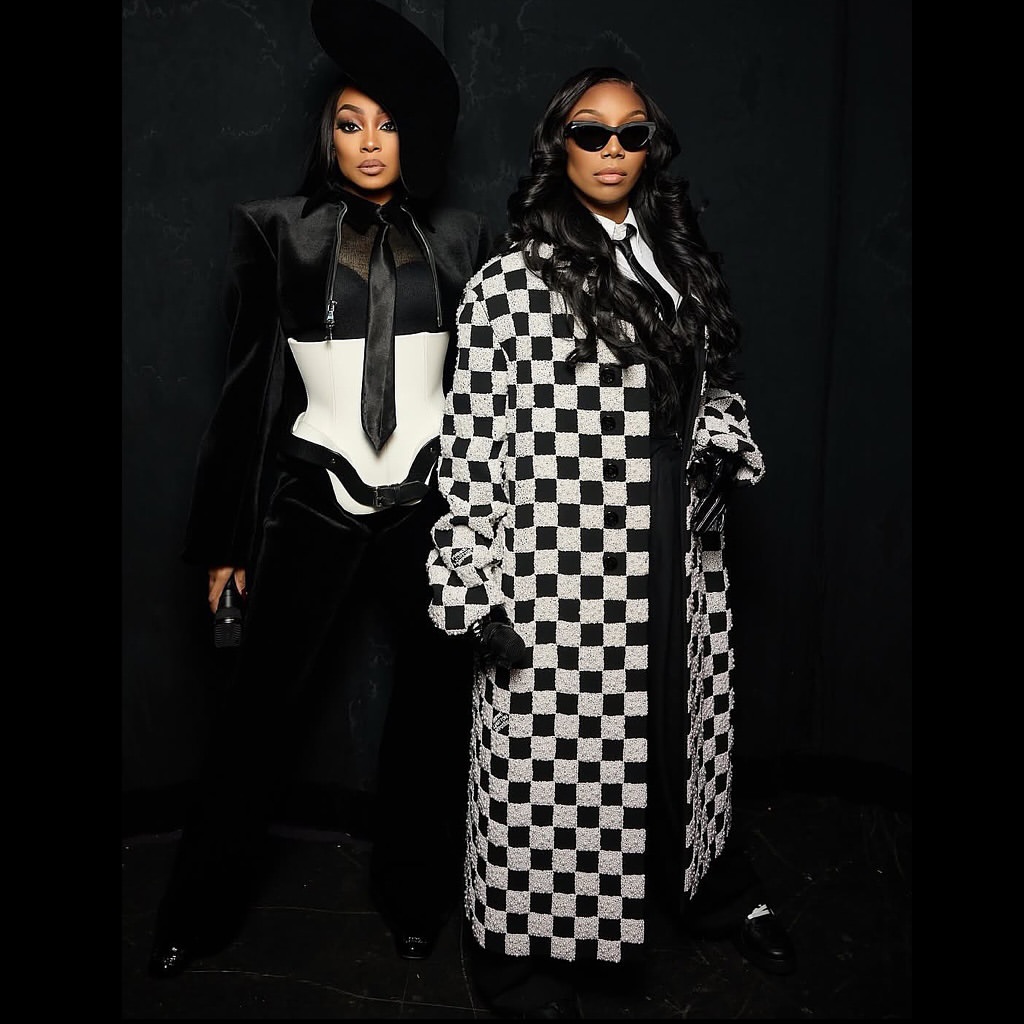 000 Tyler Perry Vs Brandy In Louis Vuittons 101000 Pearl Embroidered Damier Coat 
