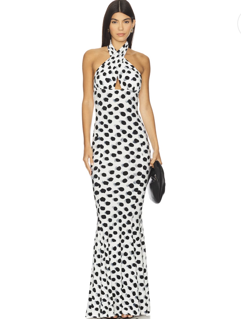 Cardi B Posed For The Gram In A Black And White Polka Dot Norma Kamali Dress