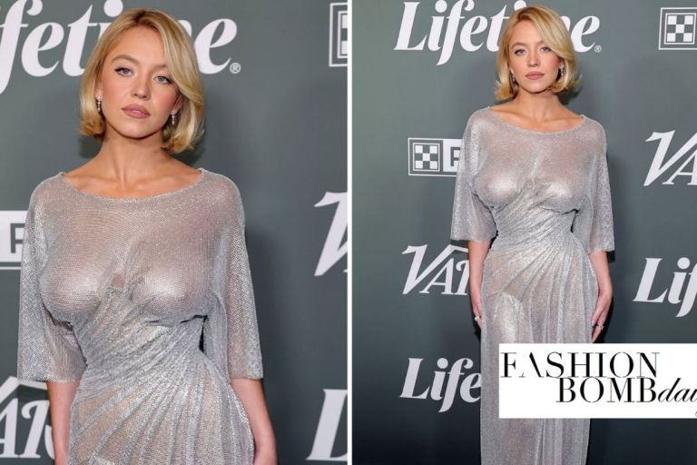 Sydney Sweeney Wore a Silver Christian Cowan X Elias Matso Dress the Variety Power Women Event