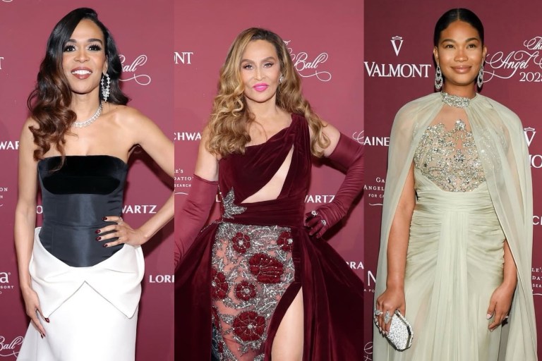 On the Scene at the 2025 Angel Ball: Tina Knowles in Burgundy Valdrin Sahiti, Michelle Williams in Black and White Bibhu Mohapatra, and More!