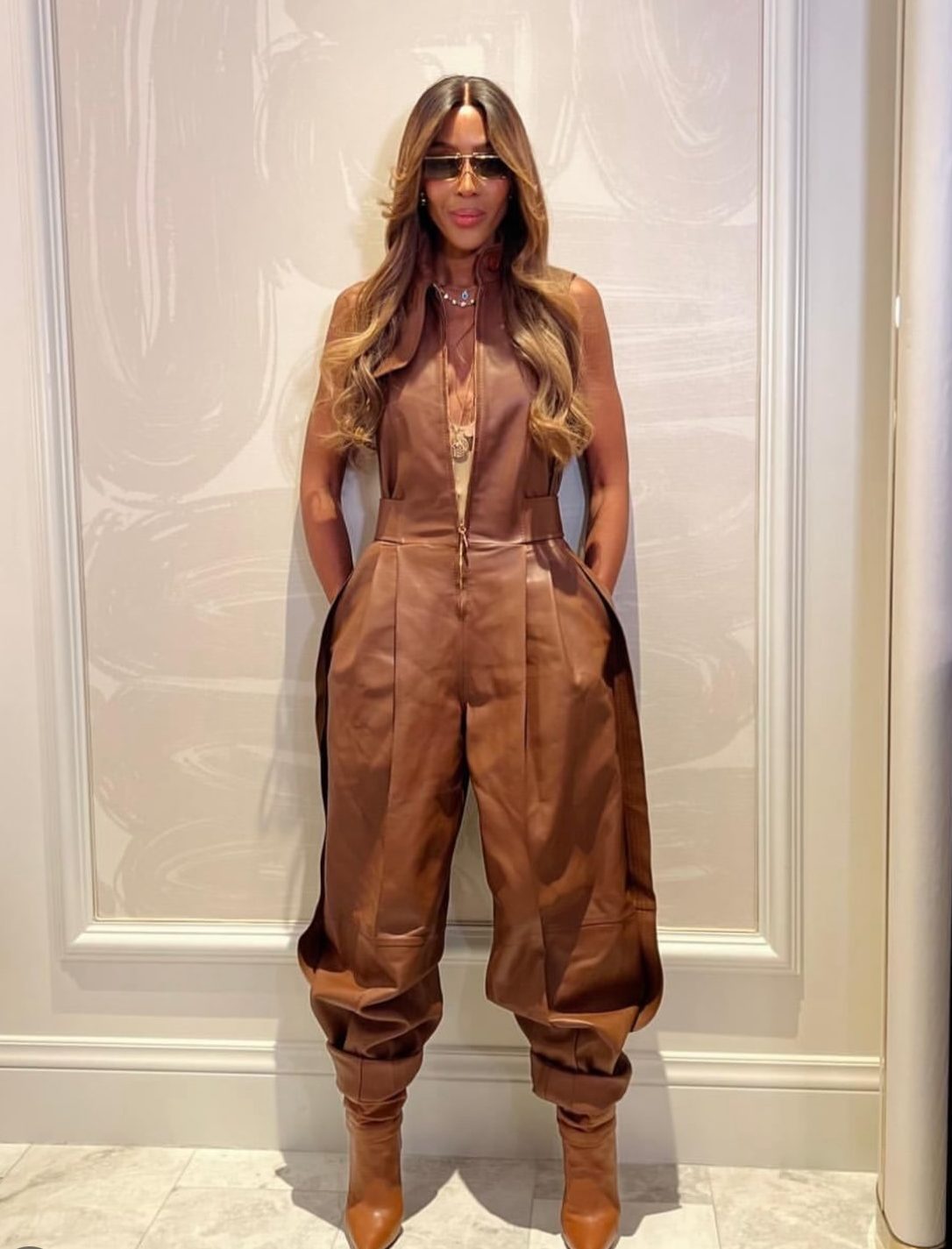 Best Fashion Bomb Looks Of The Week Savannah James In A Green Plaid Natasha Zinko Shirt Claire Sulmers In A Blue Draped Top Teyana Taylor In A Cream Moncler X Jill Sander Coat More 45