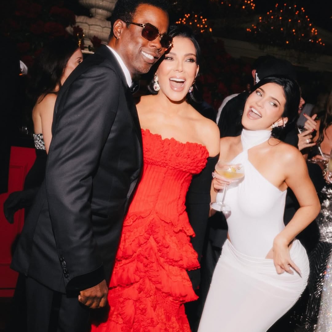 Kris Jenner Celebrated Her 70th Star Studded Birthday In A Red Strapless Givenchy Dress 12