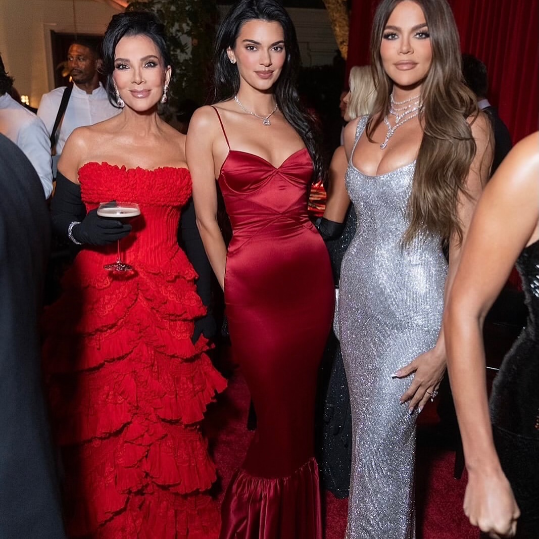 Kris Jenner Celebrated Her 70th Star Studded Birthday In A Red Strapless Givenchy Dress 13