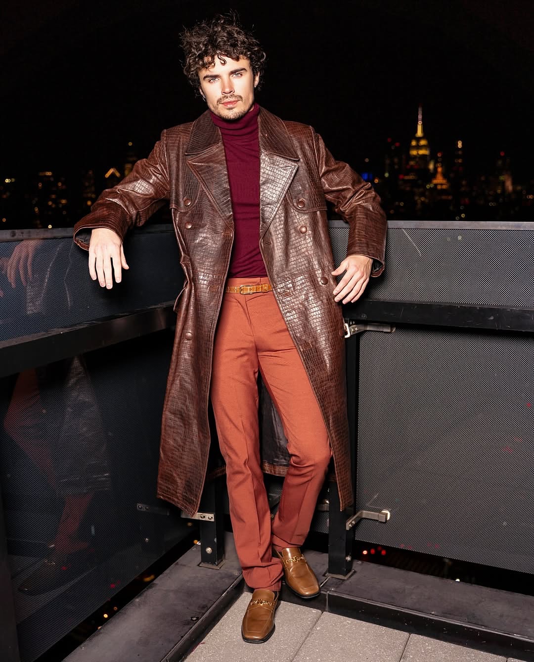 Olandria Carthen Coordinated With Beau Nicolas Vansteenberghe In A Maroon Bronx And Banco Look With Femme LA Heels 2 1