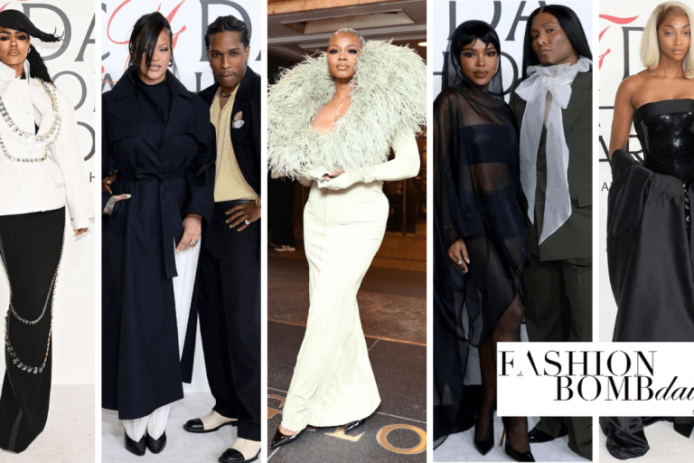 On the Scene at the CFDA Awards: Rihanna and A$AP Rocky in Alaia and Chanel, Fashion Bomb CEO Claire Sulmers in a Mint Boiscamp Dress, Teyana Taylor in a Structured Thom Browne Look + More!