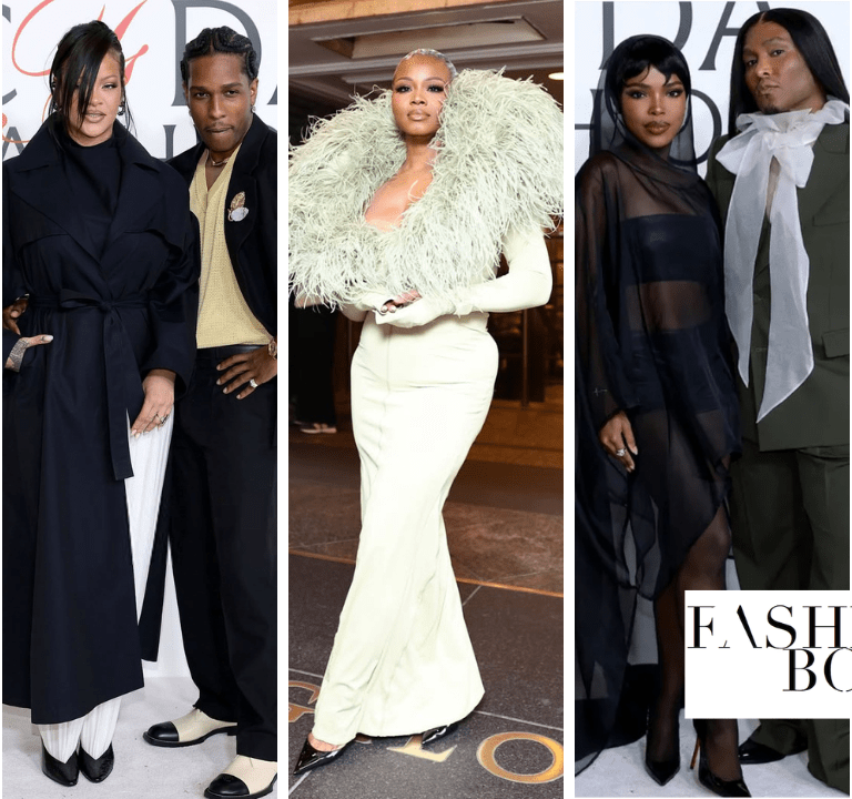 On the Scene at the CFDA Awards: Rihanna and A$AP Rocky in Alaia and Chanel, Fashion Bomb CEO Claire Sulmers in a Mint Boiscamp Dress, Teyana Taylor in a Structured Thom Browne Look + More!