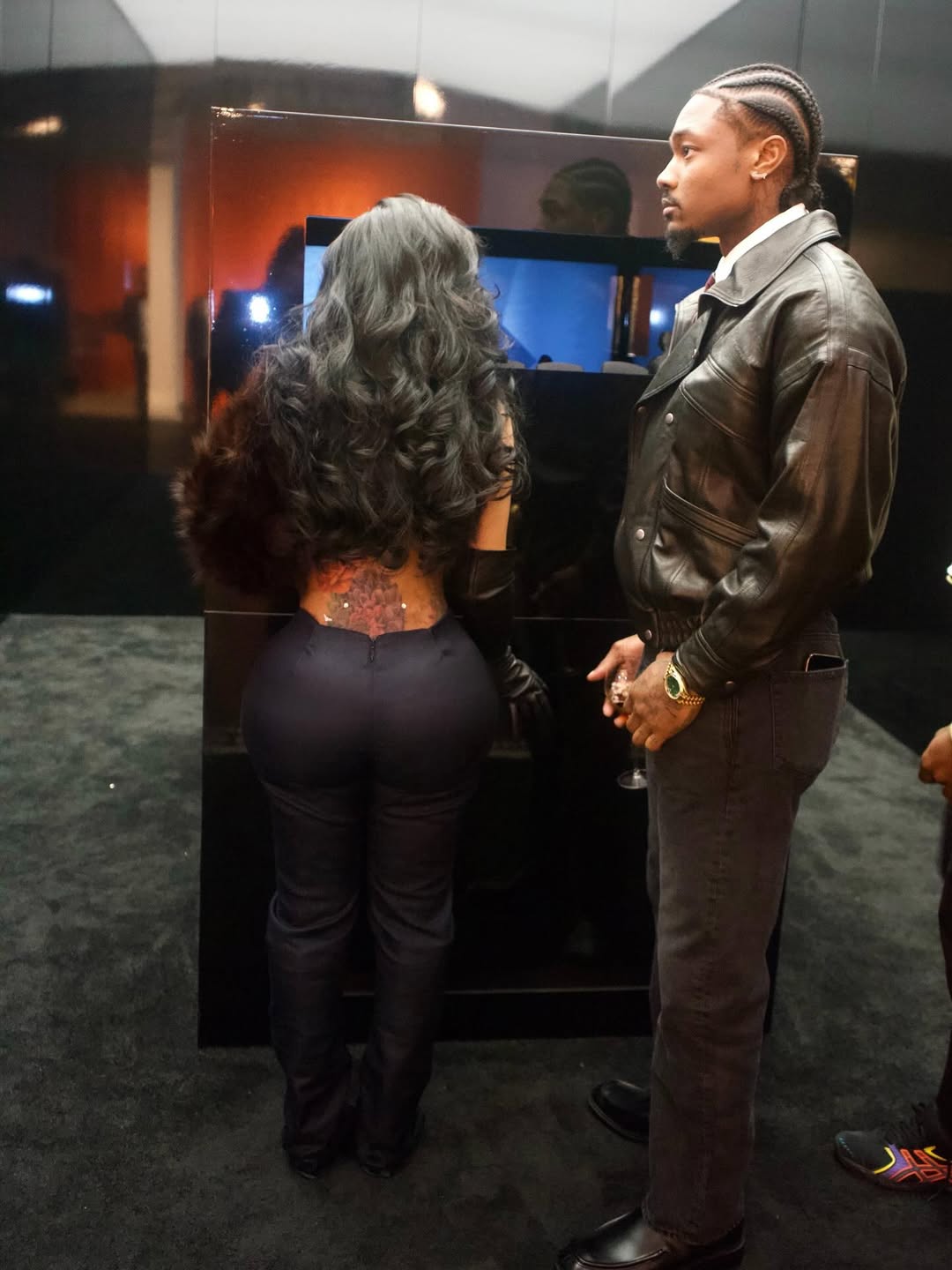 1 Cardi B Celebrates Stefon Diggs Art Basel Furniture Showcase In Custom Chocolate Sir Babajagne