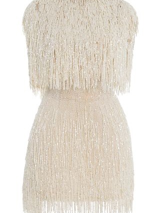 3 Lindsay Lohan Is Back The Icon Wears A Crystal Fringed Oscar De La Renta Mini Dress For The Holidays