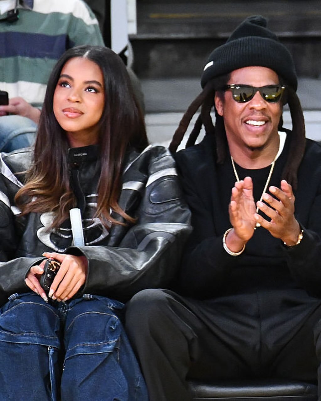 9 Jay Z And Blue Ivy Meet LeBron James At The Lakers Game With Blue Wearing The Same Isabel Marant Sneakers Made Famous By Beyonce Final 22JPG