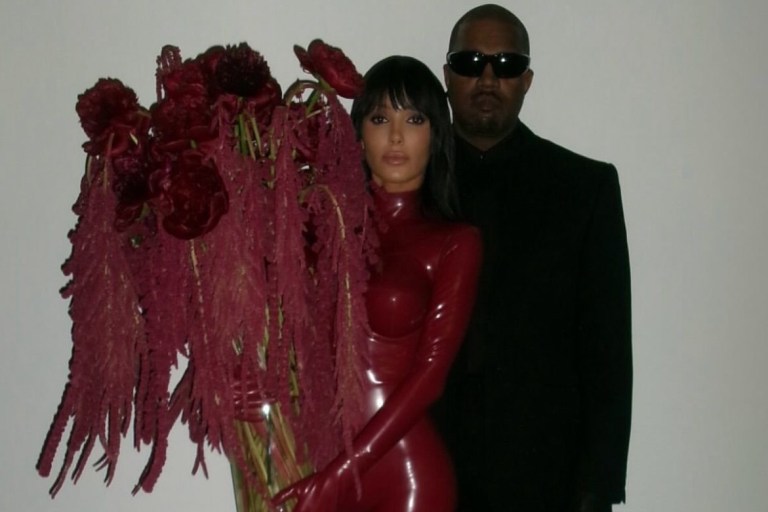Bianca Censori and Kanye West Appear at the Korea Debut of “BIO POP” Biopic Art Show