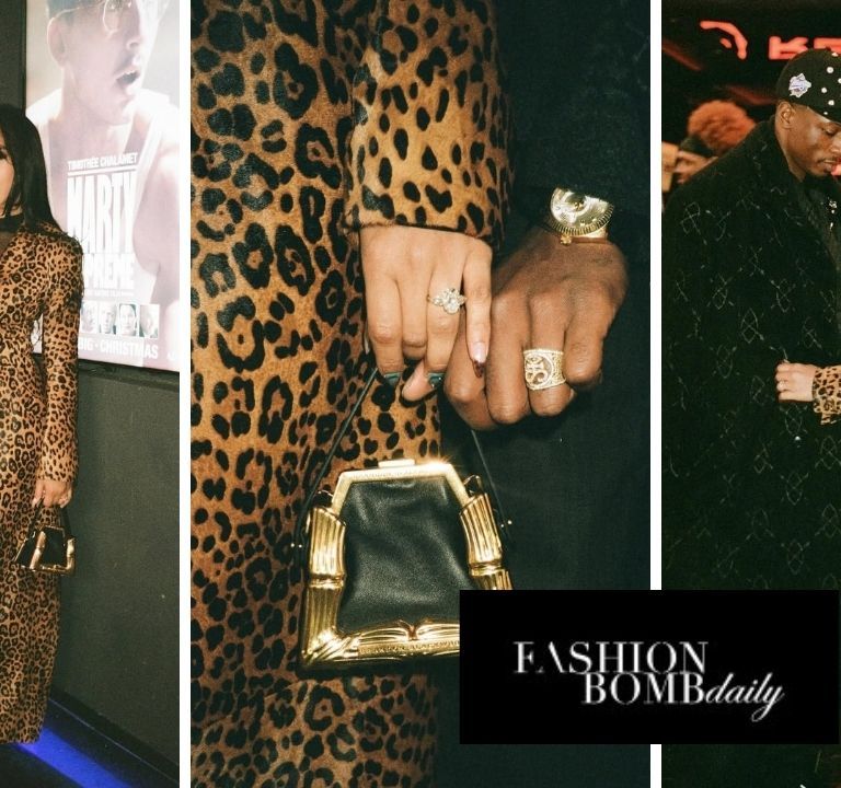 Fashion Bomb Couple: Joey Bada$$ and Serayah Attend the Marty Supreme Premiere in a Black Kith Suit and a Leopard LaPointe Look