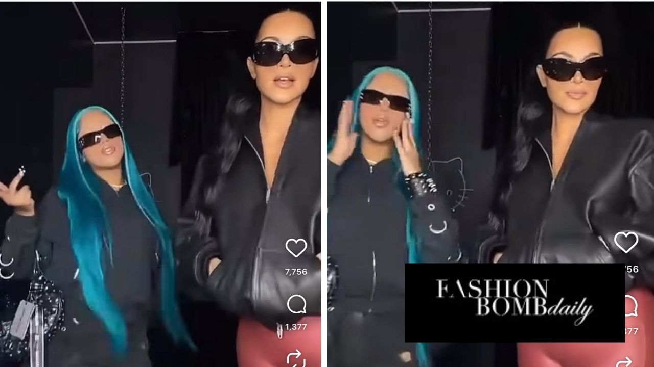 Kim Kardashian And North West Performed A TikTok In Fierce Black Balenciaga Looks Feat