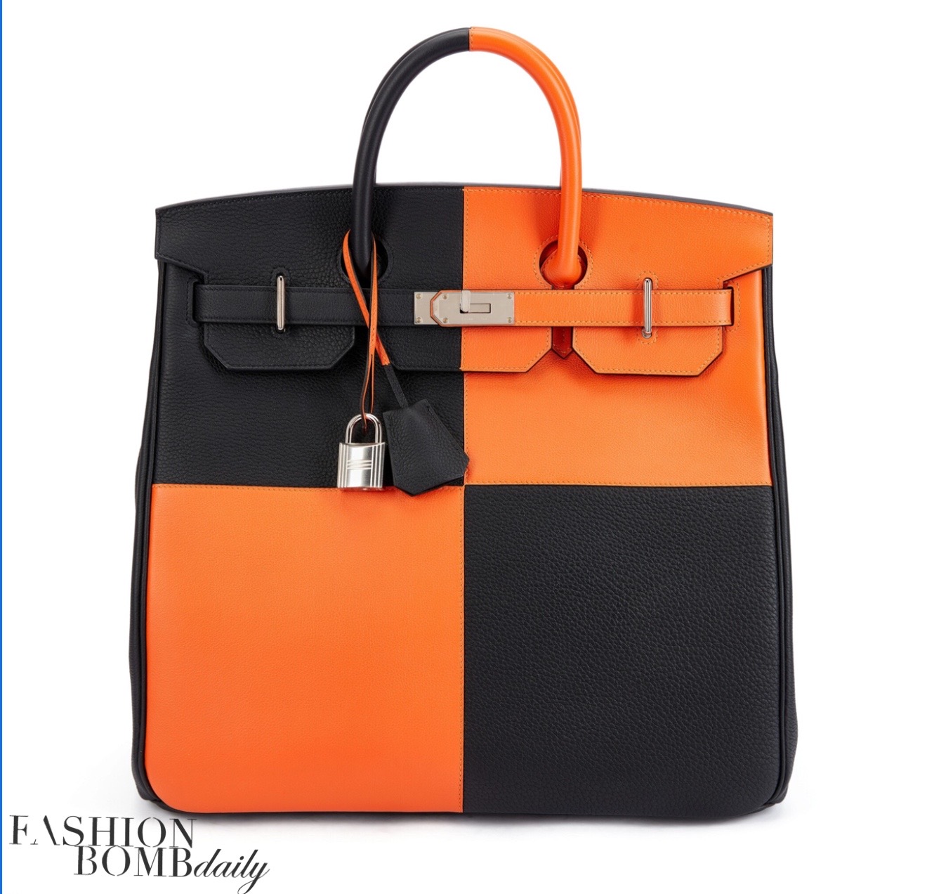 Megan Thee Stallion Courtside In Orange Lace Up Heels And A Black And Feu Hermes Casaque HAC Bag At The Mavs Vs Lakers Game Final 22