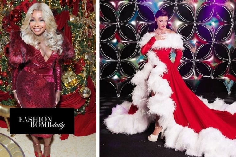 Real Housewives Christmas Fashion: Phaedra Parks Poses in a Red Zhivago Sequins Dress and Bronwyn Newport Celebrates in a Red Christian Siriano Gown
